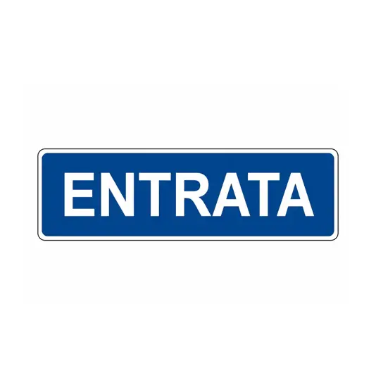 Cartello per interni 'entrata'