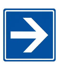 Cartello per interni 'freccia di direzione'