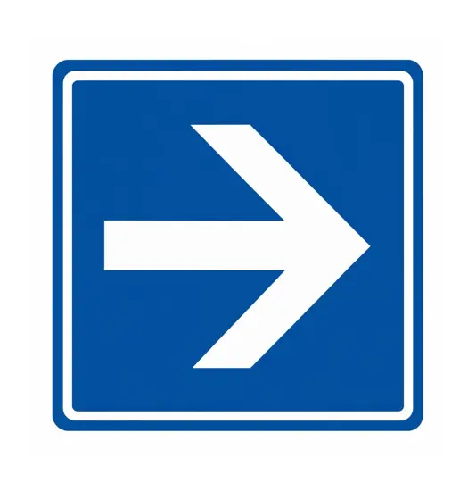 Cartello per interni 'freccia di direzione'