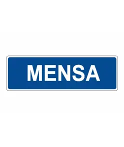 Cartello per interni 'mensa'
