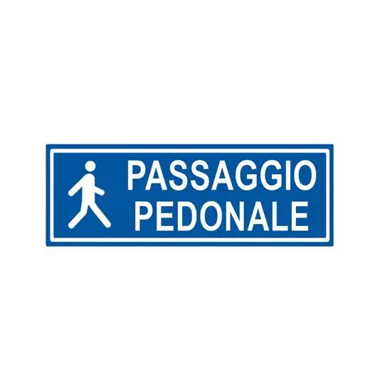 Cartello per interni 'passaggio pedonale'
