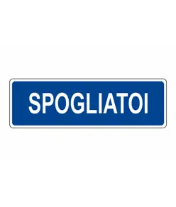 Cartello per interni 'spogliatoi'