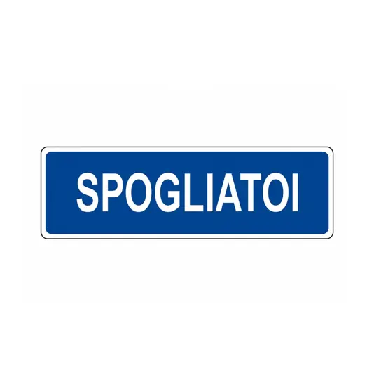 Cartello per interni 'spogliatoi'