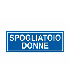 Cartello per interni 'spogliatoio donne'
