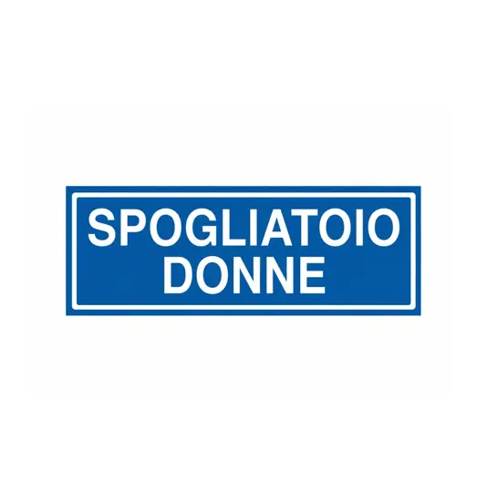 Cartello per interni 'spogliatoio donne'