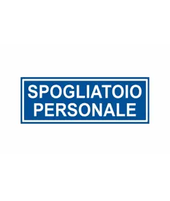 Cartello per interni 'spogliatoio personale'