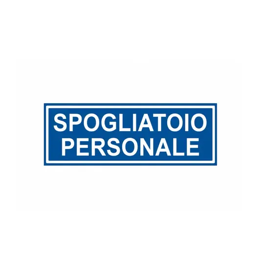Cartello per interni 'spogliatoio personale'