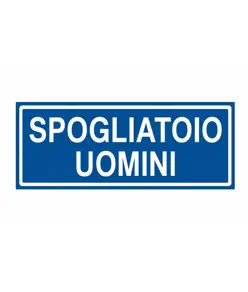 Cartello per interni 'spogliatoio uomini'