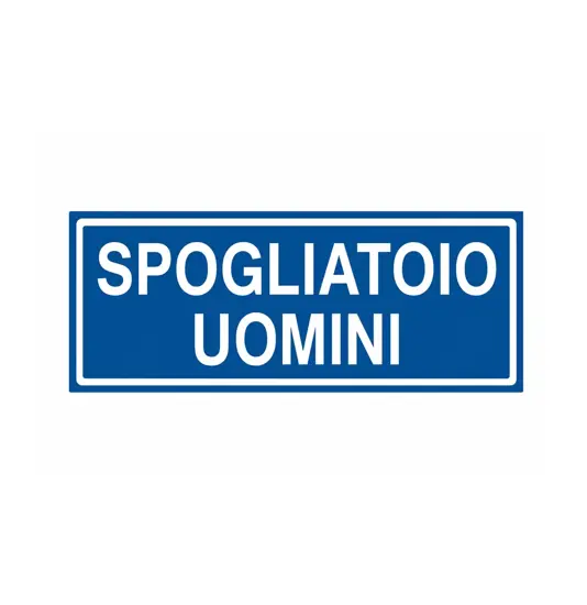 Cartello per interni 'spogliatoio uomini'