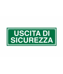 Cartello per interni 'uscita di sicurezza'