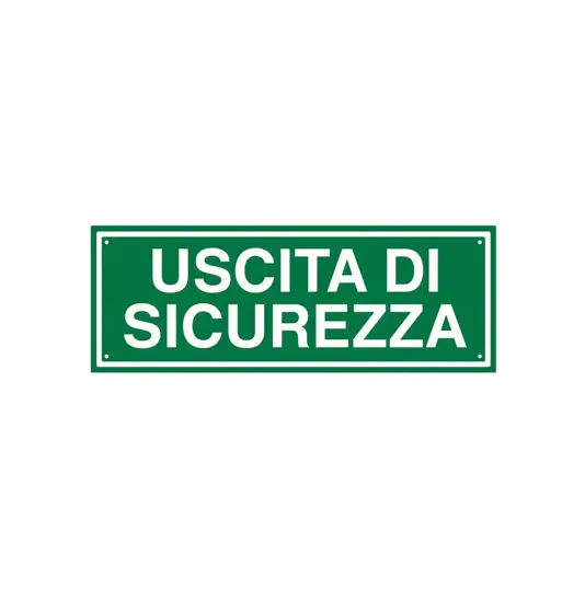Cartello per interni 'uscita di sicurezza'