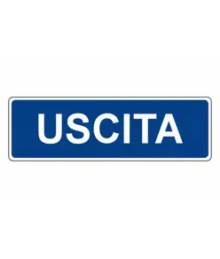 Cartello per interni 'uscita'