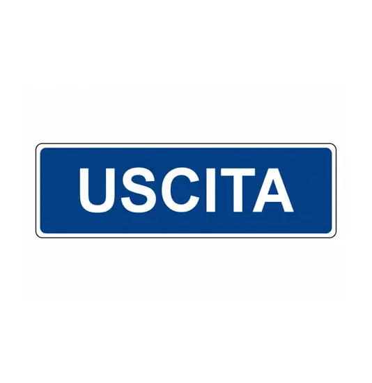 Cartello per interni 'uscita'