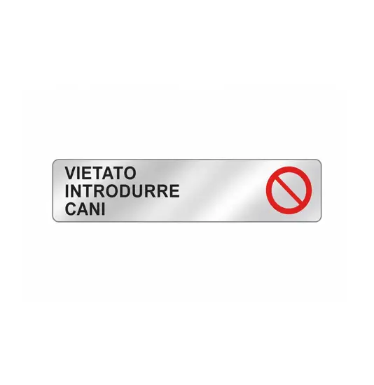 Cartello per interni 'vietato introdurre cani'  EasyFix