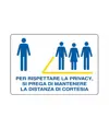 Cartello "Per rispettare la privacy"