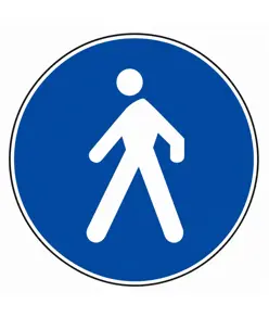 Cartello percorso pedonale