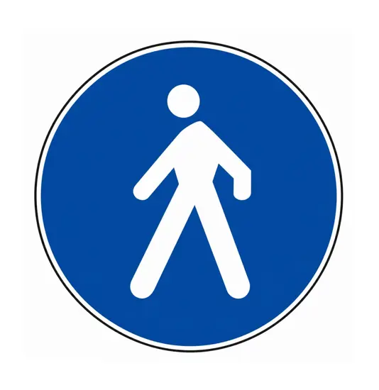 Cartello percorso pedonale