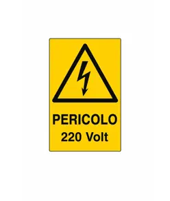 Cartello 'pericolo 220 Volt'