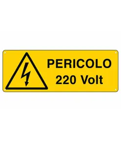 etichette adesive 'pericolo 220 Volt'