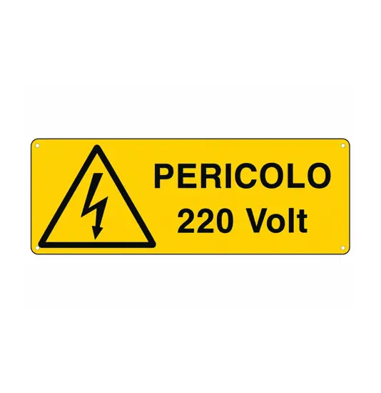 etichette adesive 'pericolo 220 Volt'
