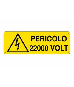 etichette adesive 'pericolo 22000 volt'