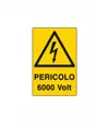 Cartello 'pericolo 6000 Volt'