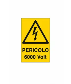 Cartello 'pericolo 6000 Volt'