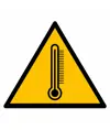 Cartello pericolo  alta temperatura