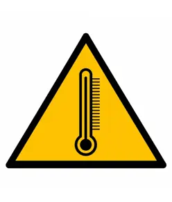 Cartello pericolo  alta temperatura