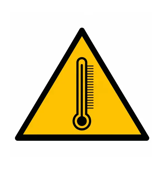 Cartello pericolo  alta temperatura