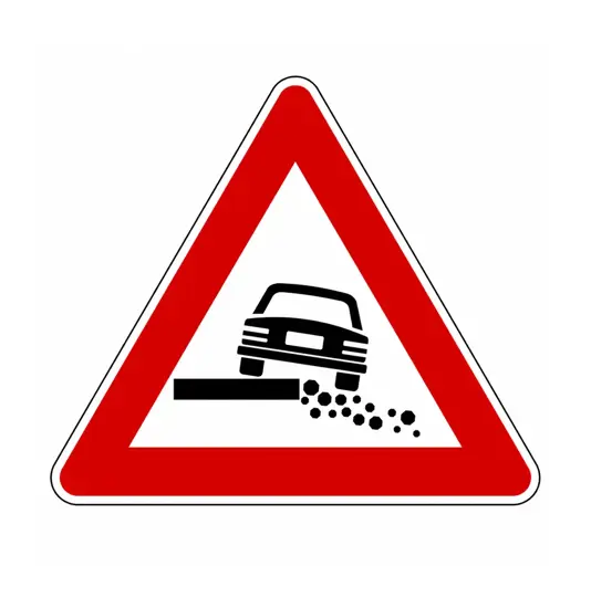 Cartello pericolo banchina cedevole