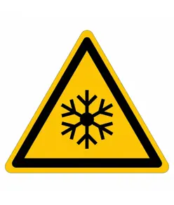 Cartello pericolo  bassa temperatura