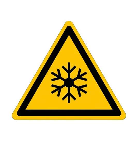 Cartello pericolo  bassa temperatura