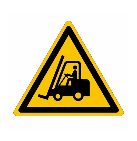 Cartello pericolo  carrelli elevatori