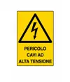 Cartello 'pericolo cavi ad alta tensione'