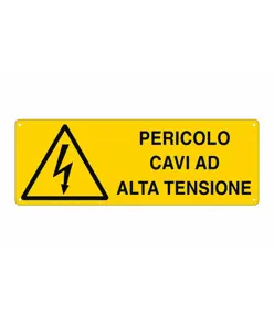 etichette adesive 'pericolo cavi ad alta tensione'