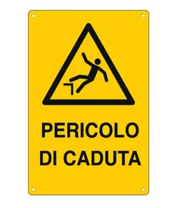 Cartello pericolo di caduta