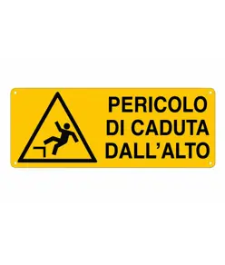 etichette adesive  pericolo di caduta dall'alto