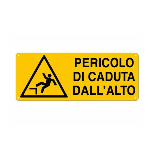 etichette adesive  pericolo di caduta dall'alto