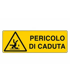 Cartello 'pericolo di caduta' in PVC rigido