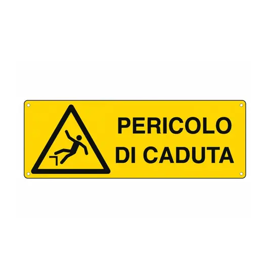 Cartello pericolo di caduta