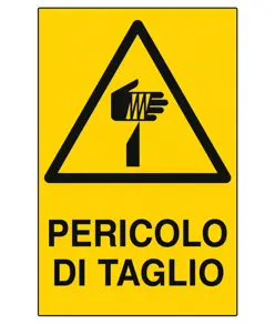 Cartello 'pericolo di taglio'