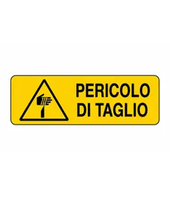 Cartello 'pericolo di taglio'