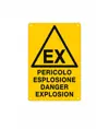 Cartello 'pericolo esplosione danger explosion'