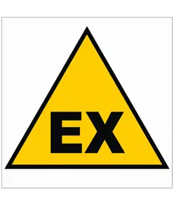 Cartello 'pericolo esplosione EX'
