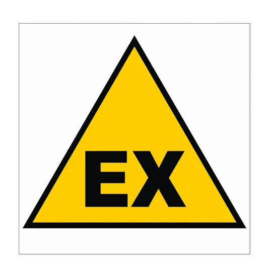 Cartello 'pericolo esplosione EX'