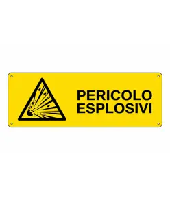 Cartello 'pericolo esplosivi'