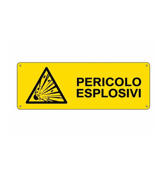 Cartello 'pericolo esplosivi'