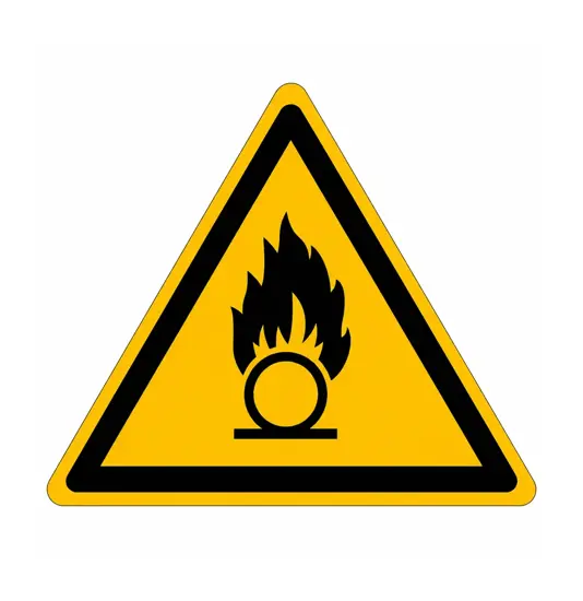Cartello pericolo  Materiale comburente