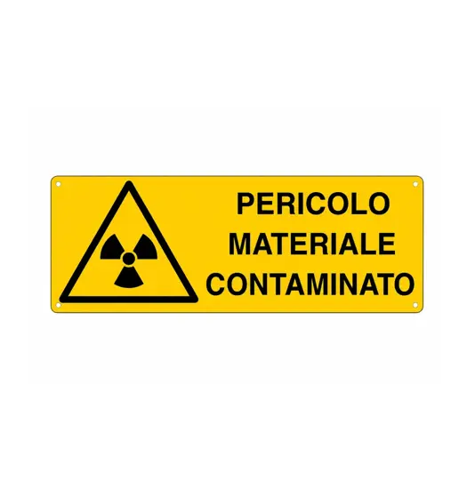 Cartello 'pericolo materiale contaminato